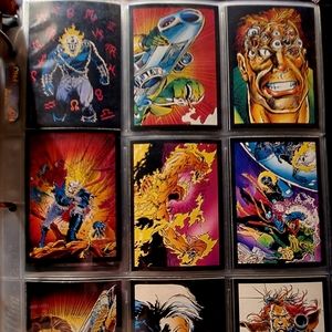 1992 ghost rider 2 marvel vintage cards some glow in the dark ..